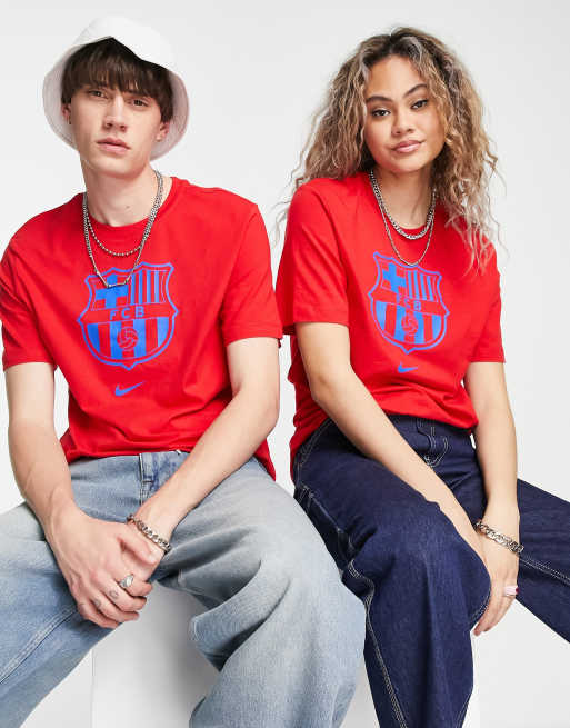 Nike Football - Barcelona FC - Uniseks T-shirt met embleem in rood