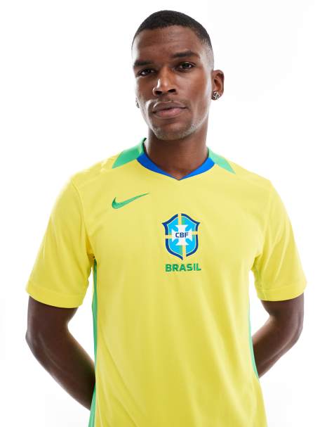 Nike Football Dri-FIT Brasil home t-shirt in yellow