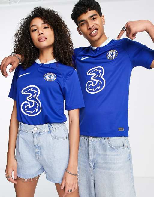 Chaise longue Uitvoerbaar zwart Nike Football Chelsea FC unisex stadium jersey t-shirt in blue | ASOS