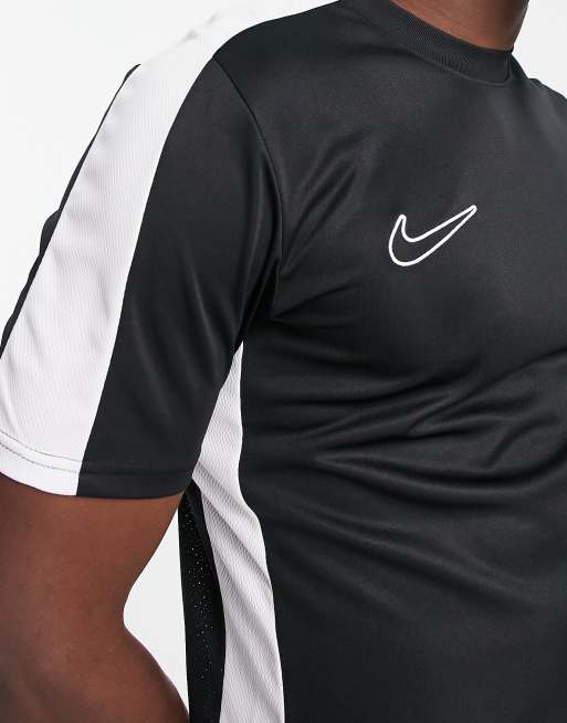 Nike Football Dri-Fit Academy 23 t-shirt in black and white