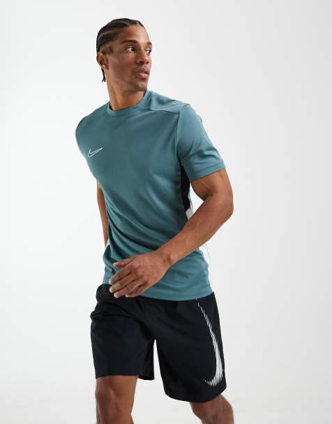 Nike Football - Dri-FIT Academy - Grå T-shirt med paneldetalje - view 1