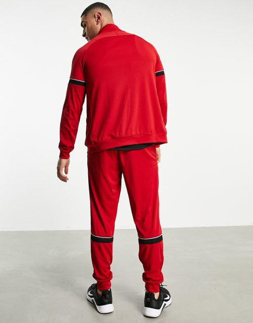 Nike Football – Dri-FIT Academy – Trainingsanzug in Rot ASOS