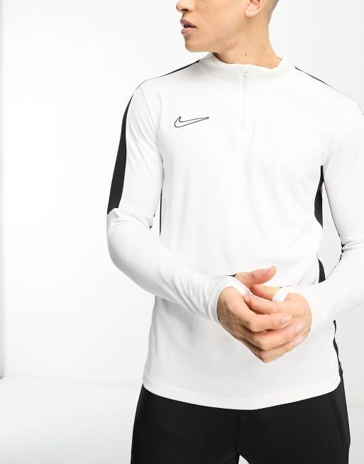 Nike Football Dri FIT ACD23 1 4 zip long sleeve top in white ASOS