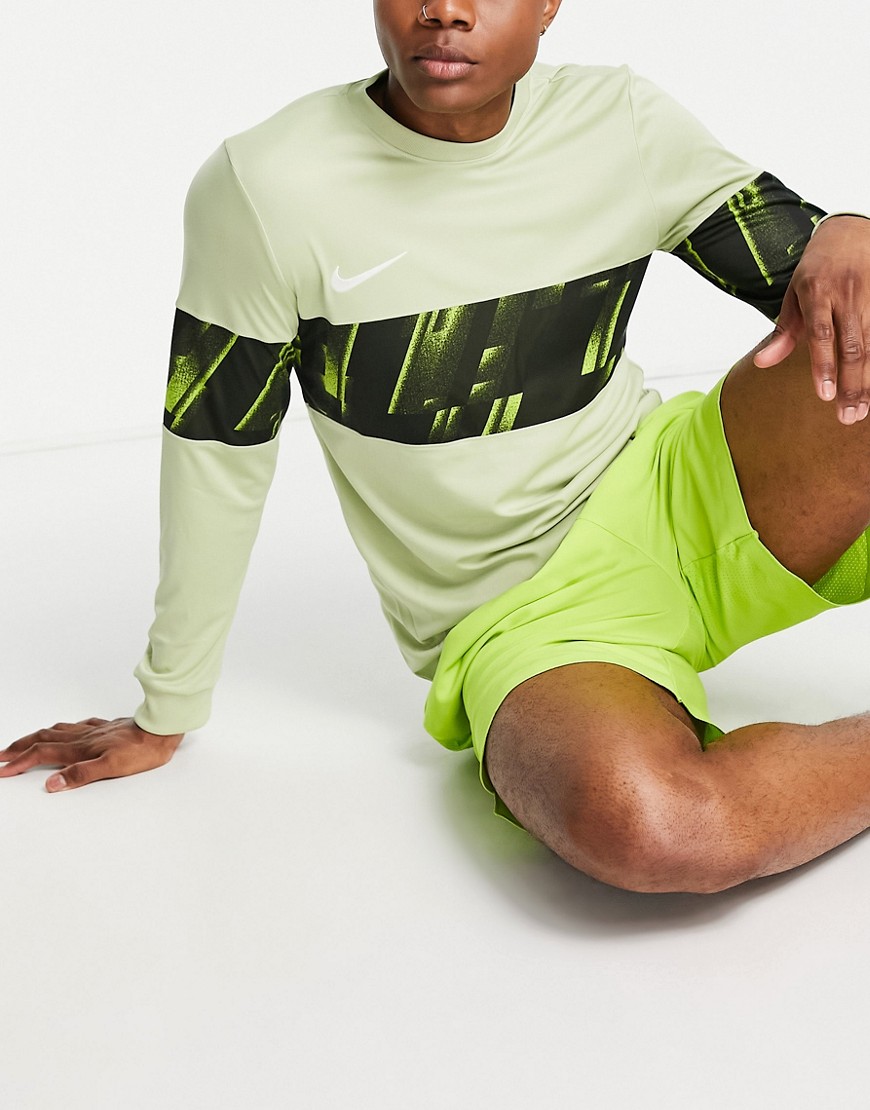 Nike Football - Dri-Fit Fc - T-Shirt A Maniche Lunghe Verde