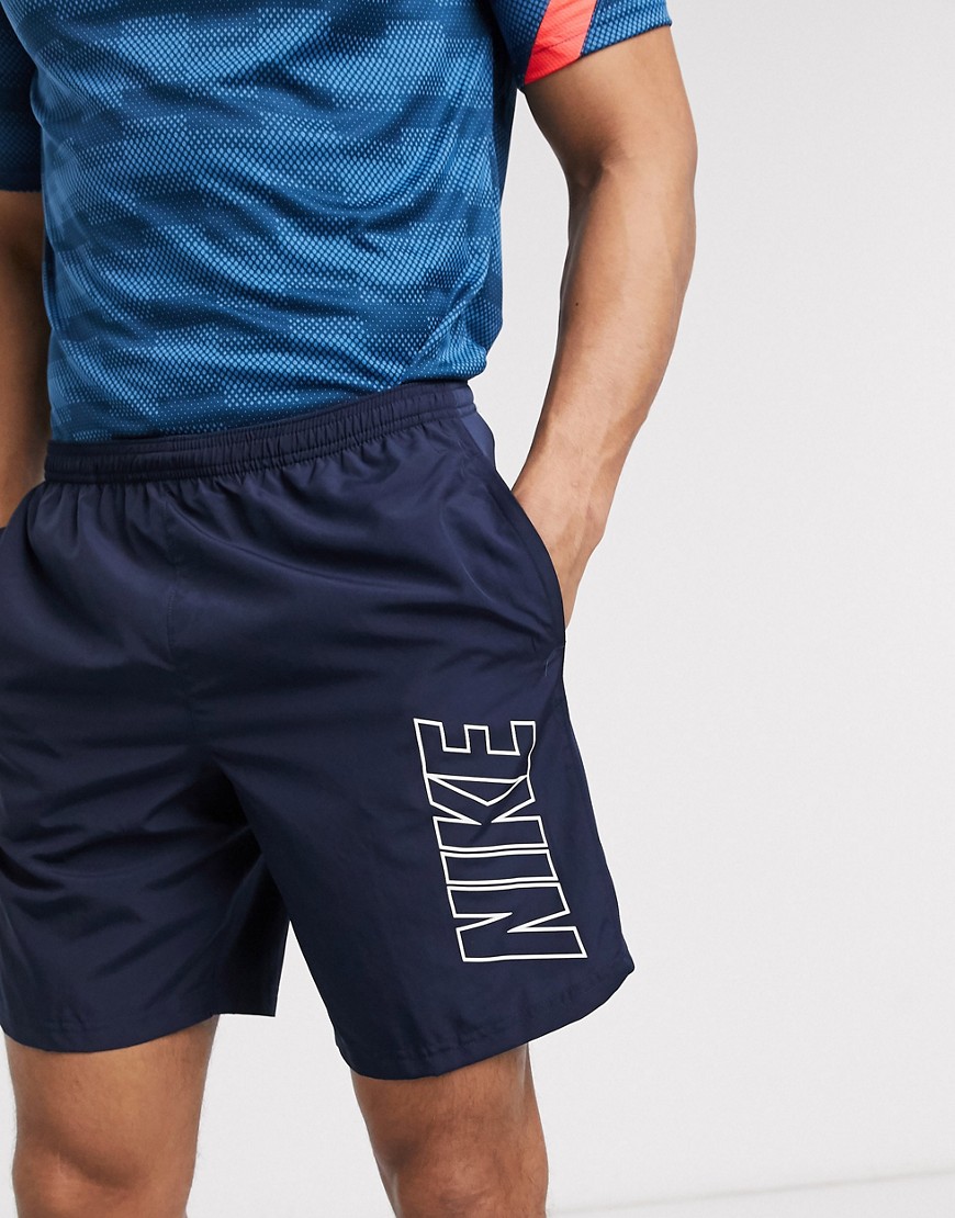Nike Football dry academy logo shorts in navy