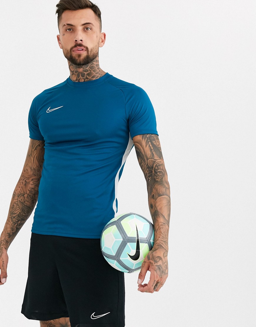 Nike Football dry academy t-shirt in blue