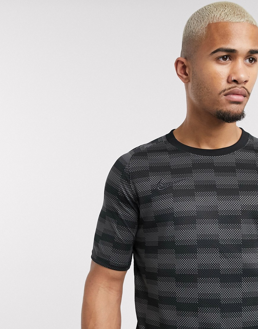 Nike Football - Dry Academy - T-shirt nera stampata-Nero