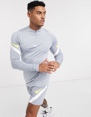 Nike Football – Dry Strike – Grå sweatshirt med dragkedja