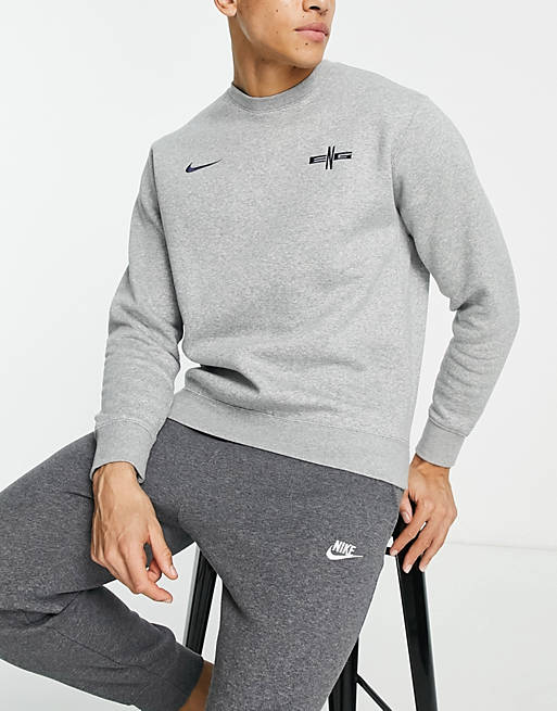 Nike Football - England - Felpa girocollo grigia