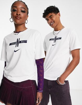 Nike Football England unisex graphic t-shirt in white