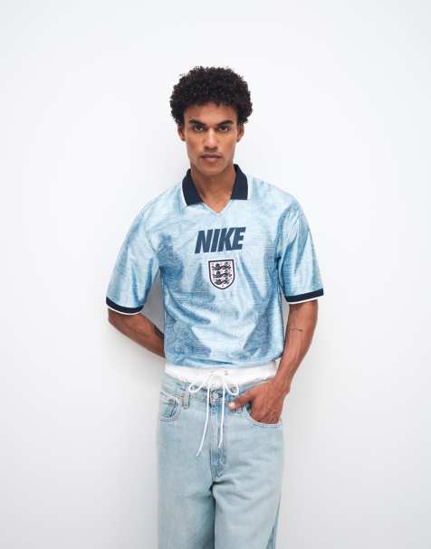Nike Football England World Cup 26 retro heavyweight print jersey in blue - view 1