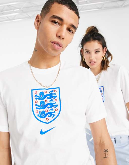 Nike Football Euro 2020 England three lions t shirt in white ASOS