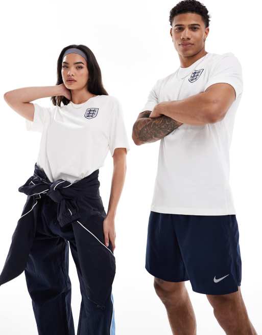 Nike Football - Euro 2024 England - T-shirt unisex bianca con stemma