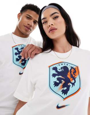 Nike Football Nike Football Euro 2024 Netherlands unisex crest t-shirt in white
