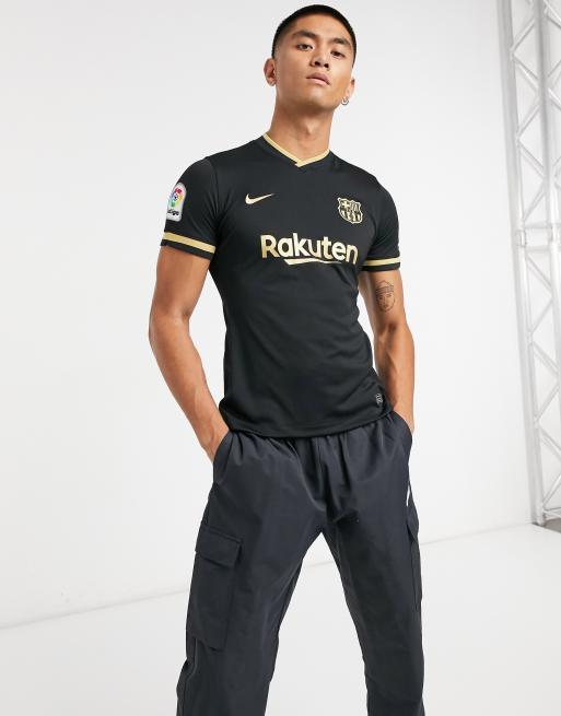 Nike Football Fc Barcelona 2020 21 Stadium Away Jersey In Black Asos