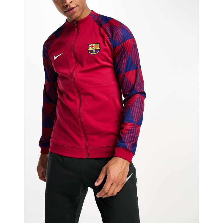 Nike Football F.C. Barcelona Anthem jacket in red ASOS