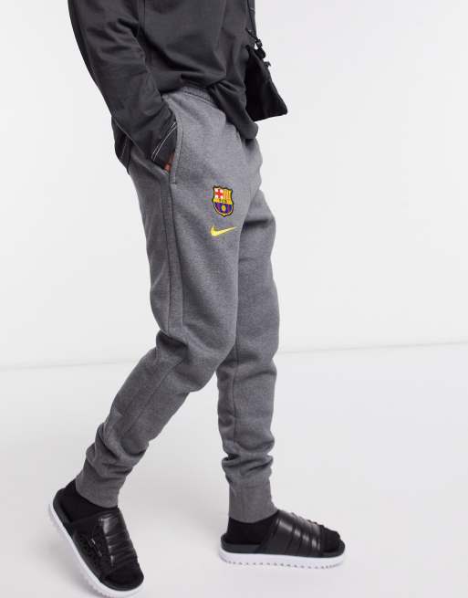 Nike Football FC Barcelona fleece joggers in grey ASOS