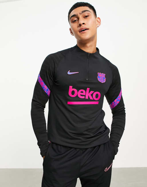 Nike Football FC Barcelona Strike Haut d entra nement Noir