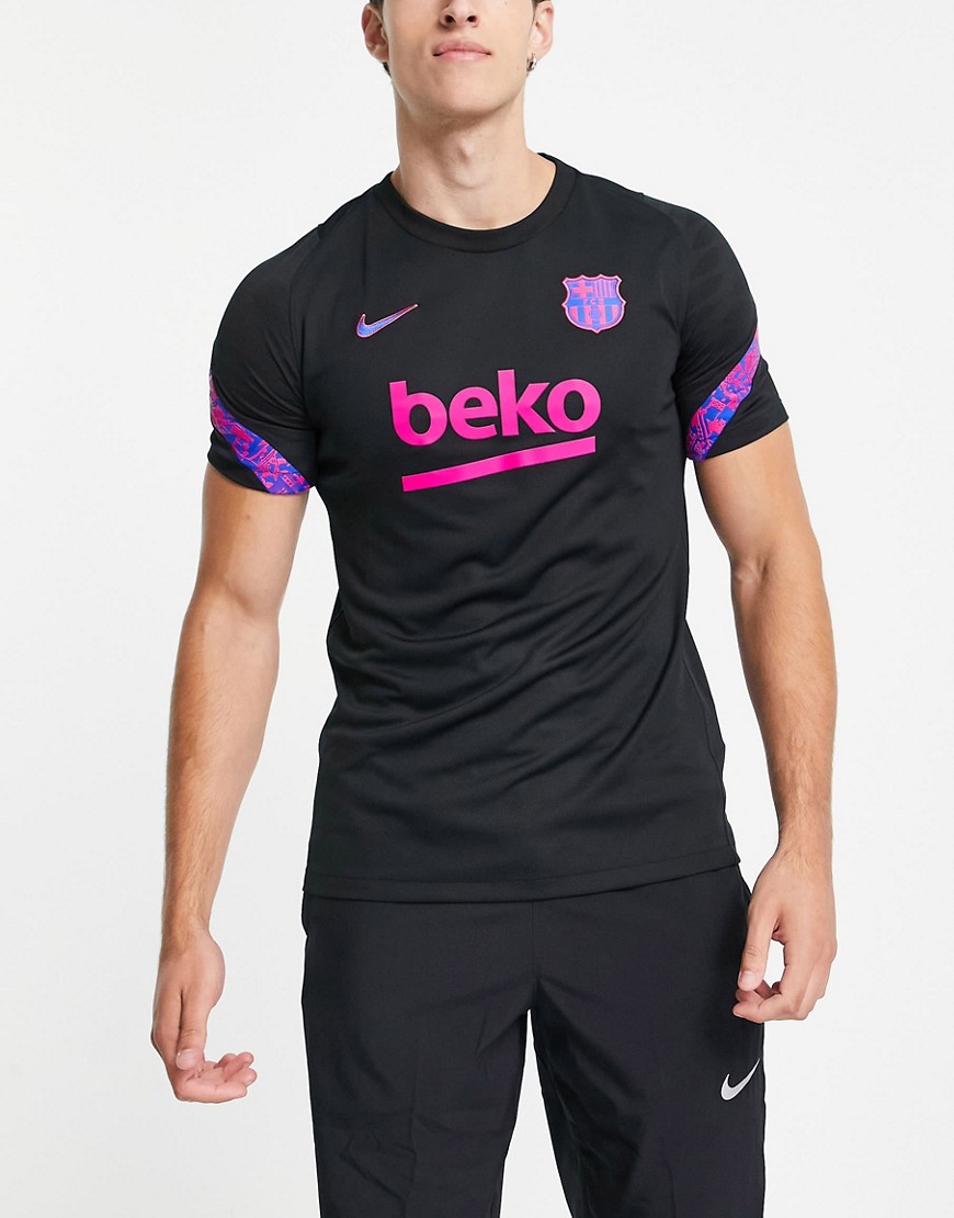 Nike Football FC Barcelona Strike t-shirt in black