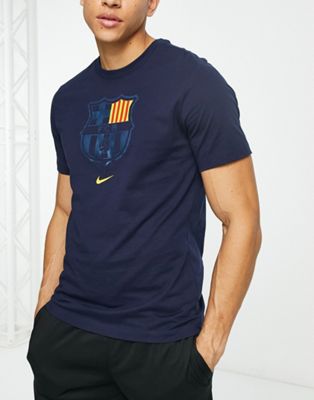 Nike Football Barcelona FC crest t-shirt in navy - ASOS Price Checker