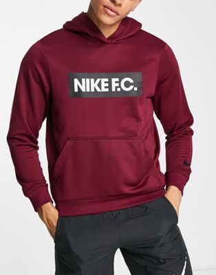 Nike Football F.C. Libero Dri-FIT hoodie in dark red