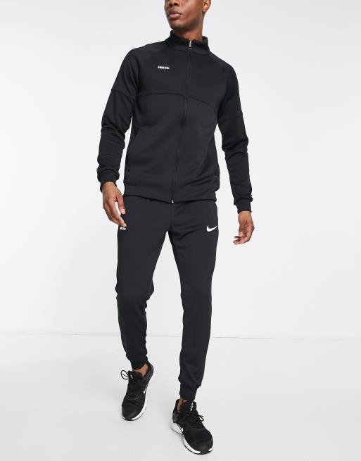 Nike jogging suit black sale