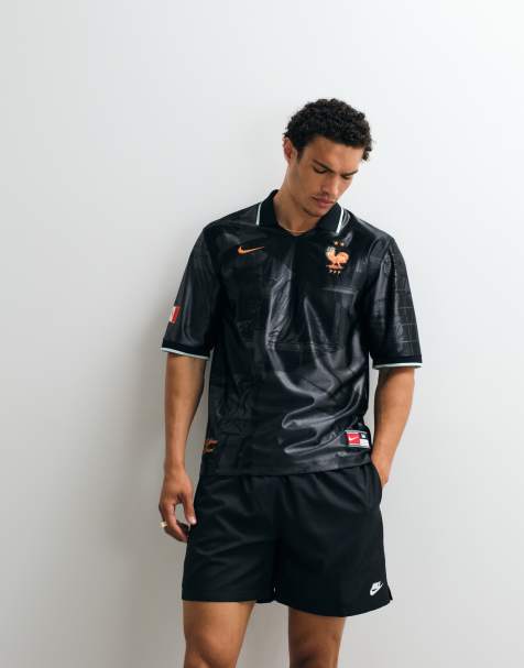 Nike Football France retro ciężka koszulka z nadrukiem w kolorze czarnym - view 1