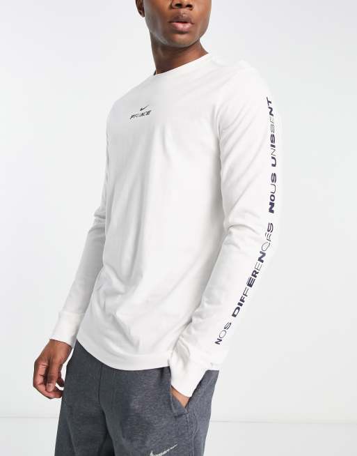 Nike Football – Fußballweltmeisterschaft 2022 Team Frankreich Ignite – Langärmliges Unisex-Shirt in Weiß