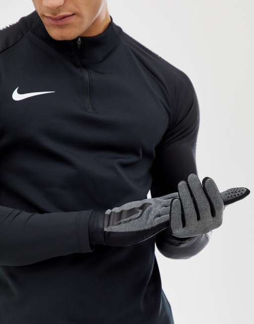 kan zijn Bijwerken Levendig Nike Football hyperwarm academy gloves in grey | ASOS