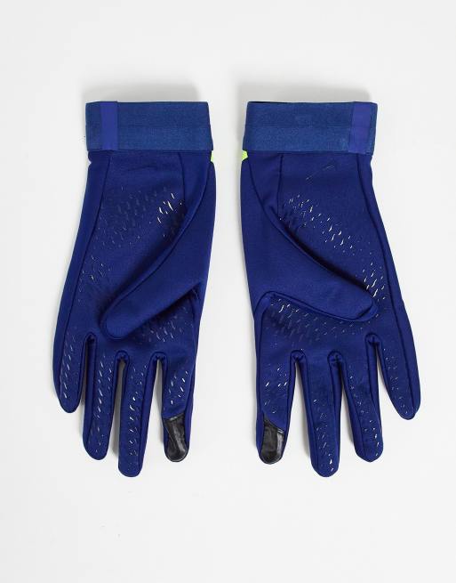 Nike gloves hot sale blue