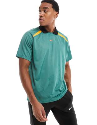  Nike Football Jersey in dark green and orange