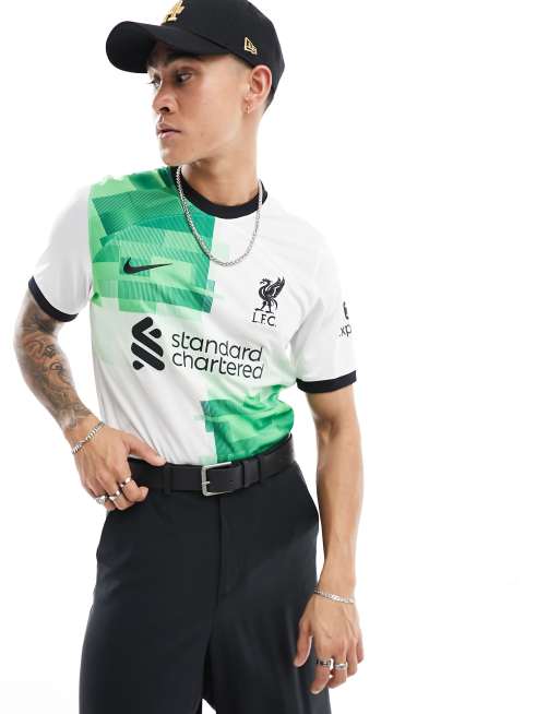 Nike Football – Liverpool FC Away Stadium – Biało-zielona piłkarska koszulka unisex