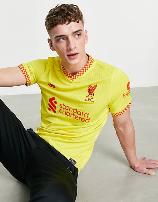 Nike Football Liverpool F.C. Champions League jersey in yellow 