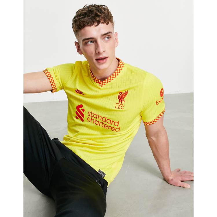 Liverpool FC Away Football Shirt Jersey Yellow Warrior Steven Gerrard  Medium LFC