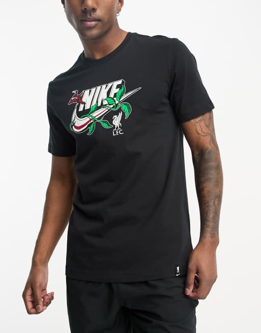 Nike Football Liverpool F.C. Futura t-shirt in black