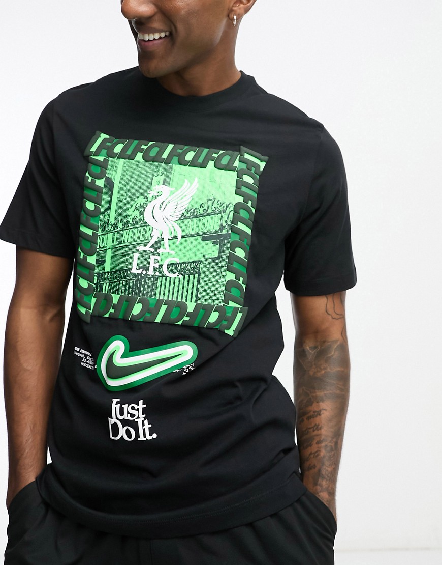 nike football - liverpool f.c. new dna - t-shirt nera-black