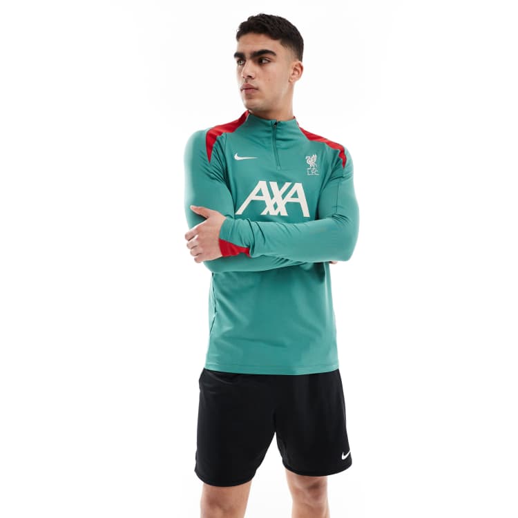 Nike Football Liverpool FC Strike drill top in dark green and red