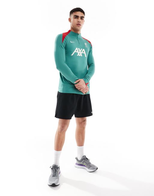 Nike Football Liverpool FC Strike drill top in dark green and red