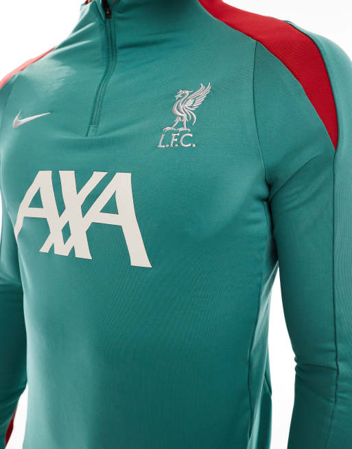 Nike Football Liverpool FC Strike drill top in dark green and red