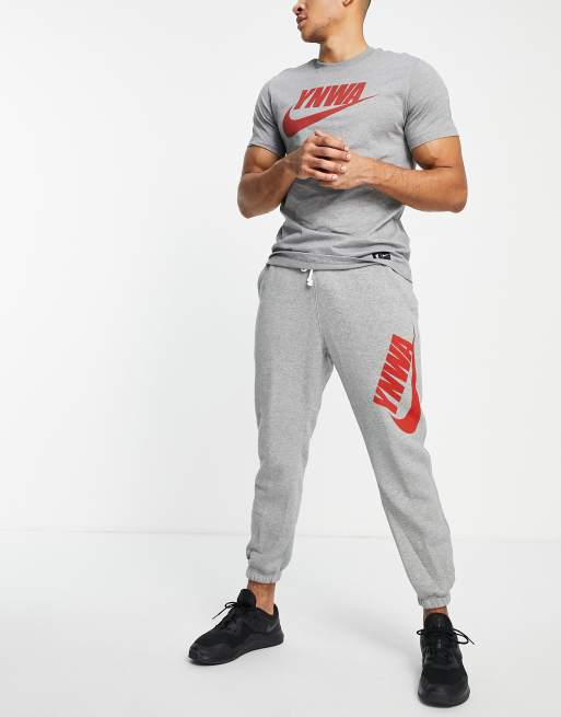 Nike Football Liverpool F.C. YNWA swoosh joggers in grey ASOS