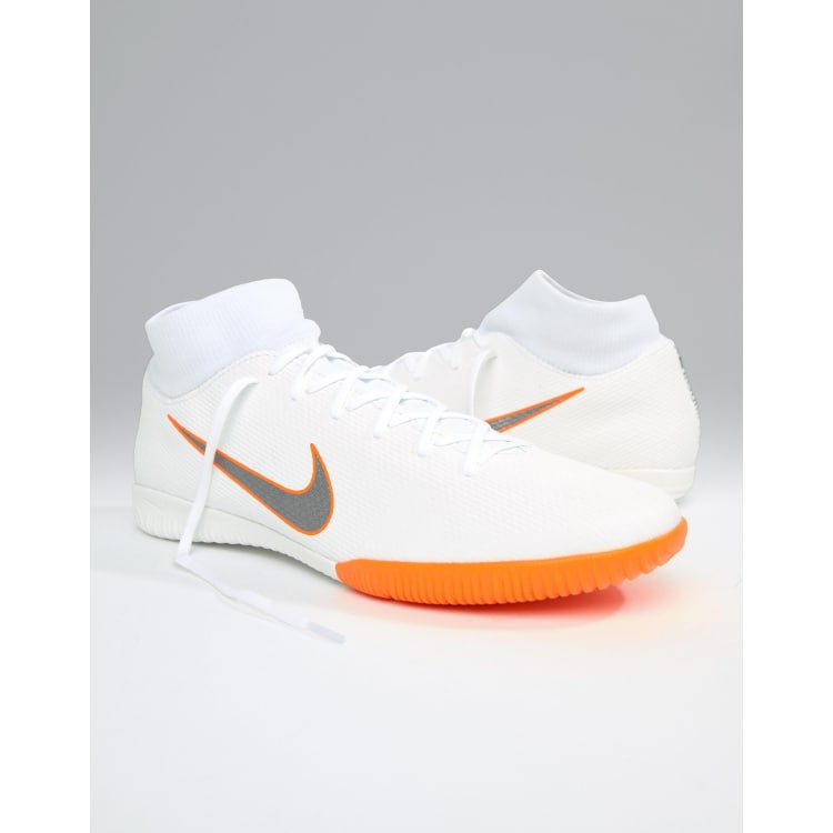 Nike Football mercurial superflyx 6 indoor trainers in white ah7369 107