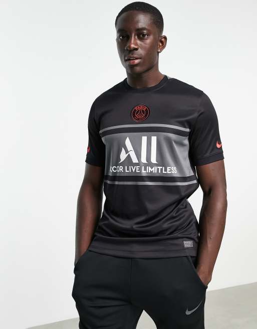 Nike Football Paris Saint-Germain Champions League jersey in black | ASOS