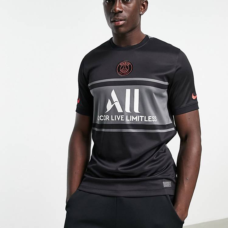 subtiel chrysant Reizen Nike Football - Paris Saint-Germain - Champions League jersey in zwart |  ASOS
