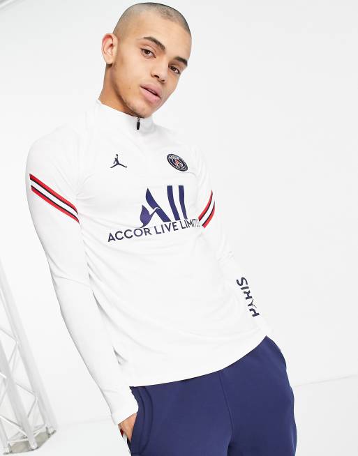 Psg white long store sleeve jersey