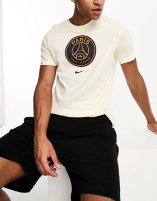 Nike Football Paris Saint-Germain Crest t-shirt in off white - ASOS Price Checker