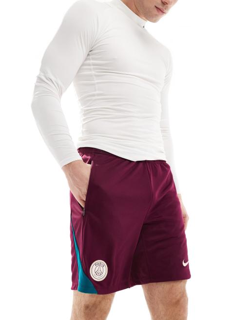 Nike Football Paris Saint-Germain Strike shorts in burgundy 