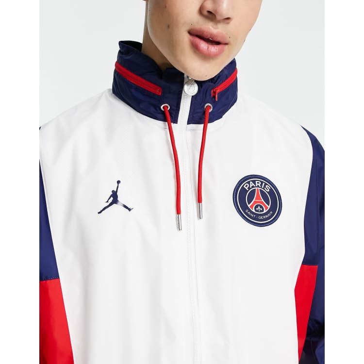 Nike Football Paris Saint-Germain x Jordan nylon jacket in white