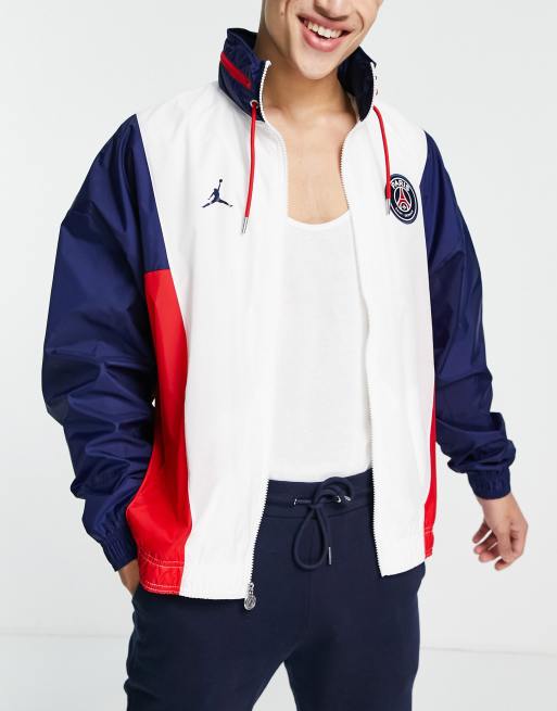 Nike Football Paris Saint-Germain x Jordan nylon jacket in white