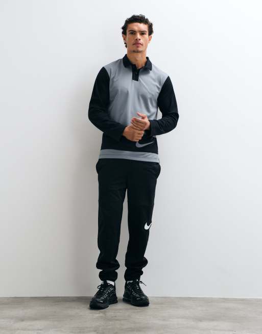 Nike Football Premier long sleeve polo in black & grey, 2 of 5