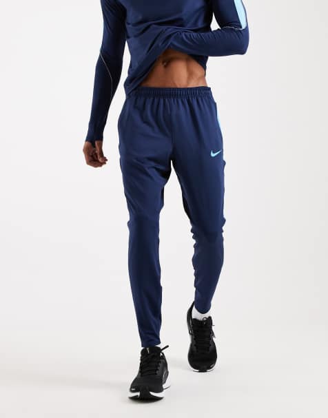 Nike Football - Strike Dri-FIT - Joggingbukser i marineblå og blå - view 1